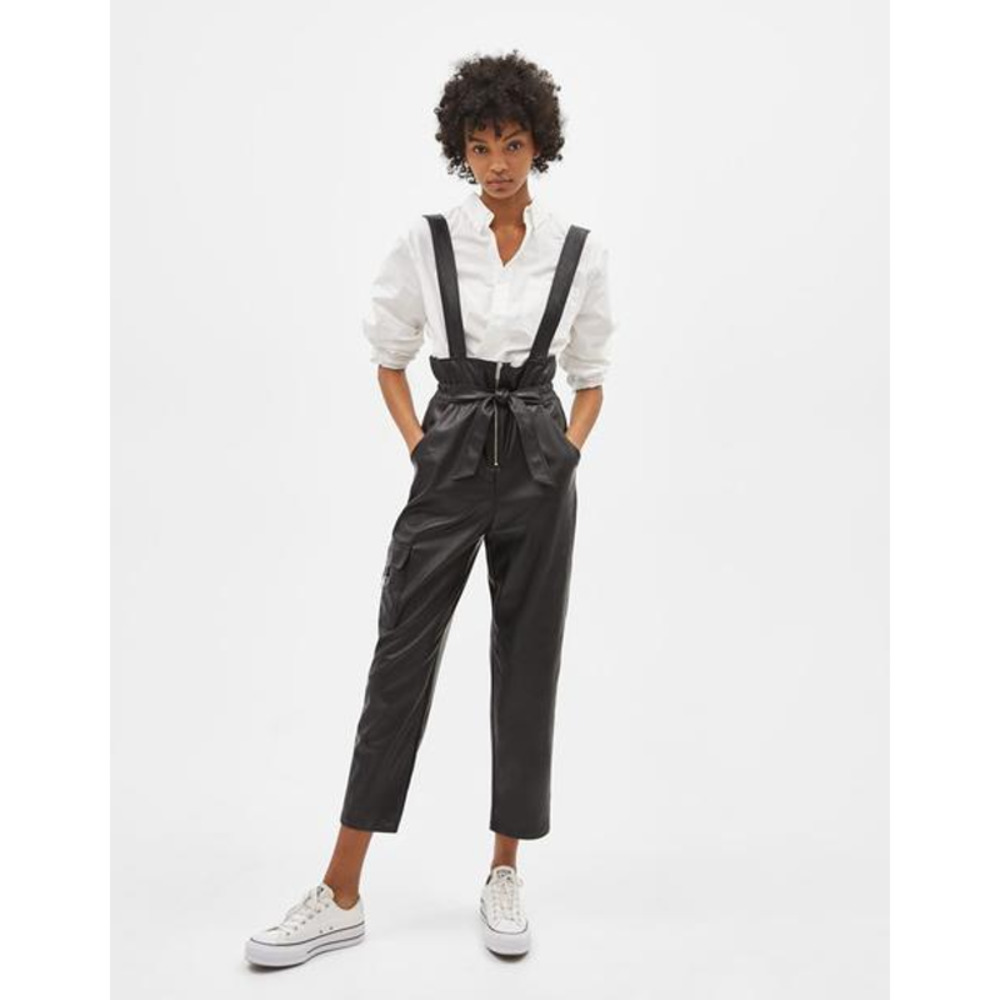 Bershka Faux Leather Jumper